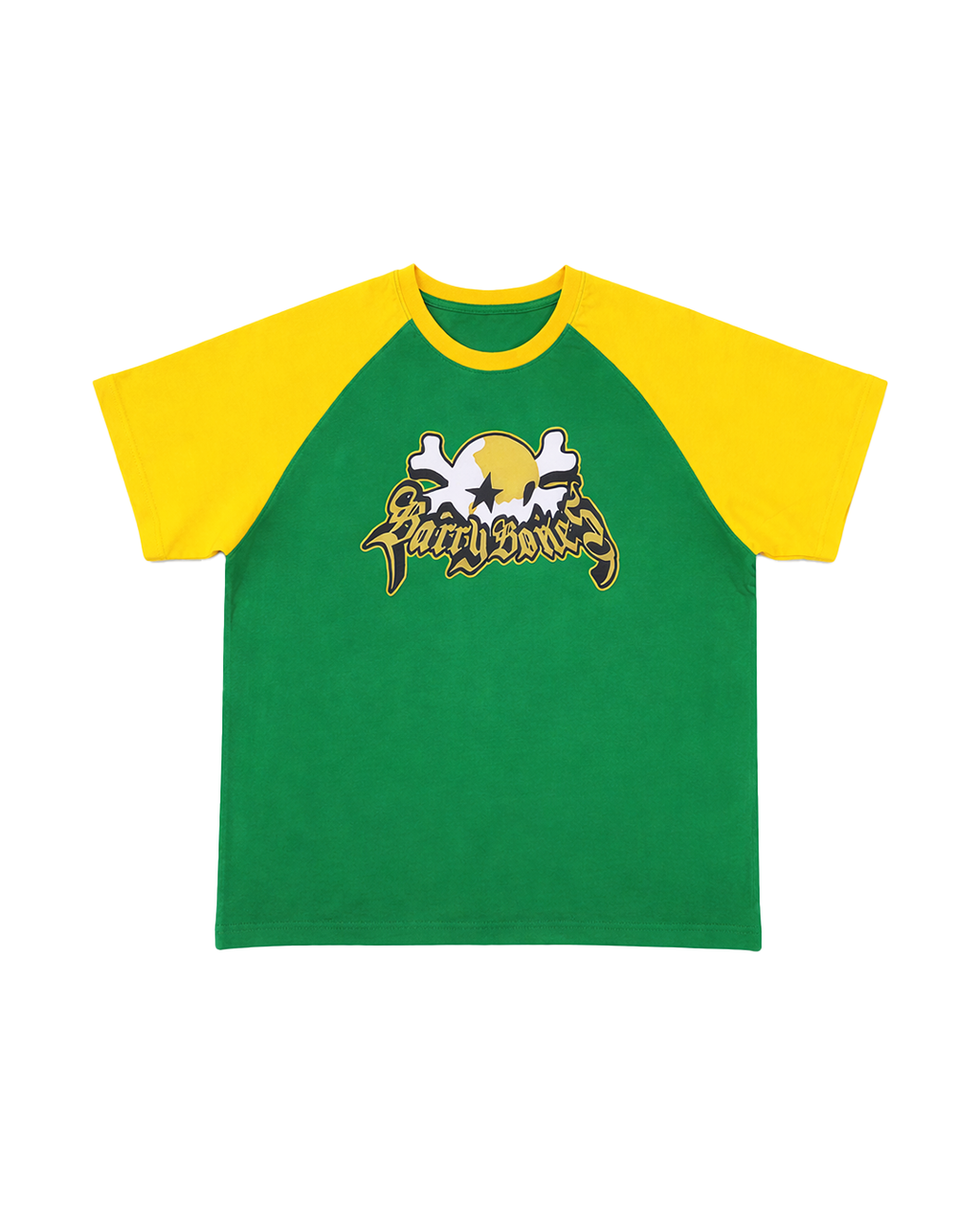 Barry Bones Raglan Tee (Green/Yellow)