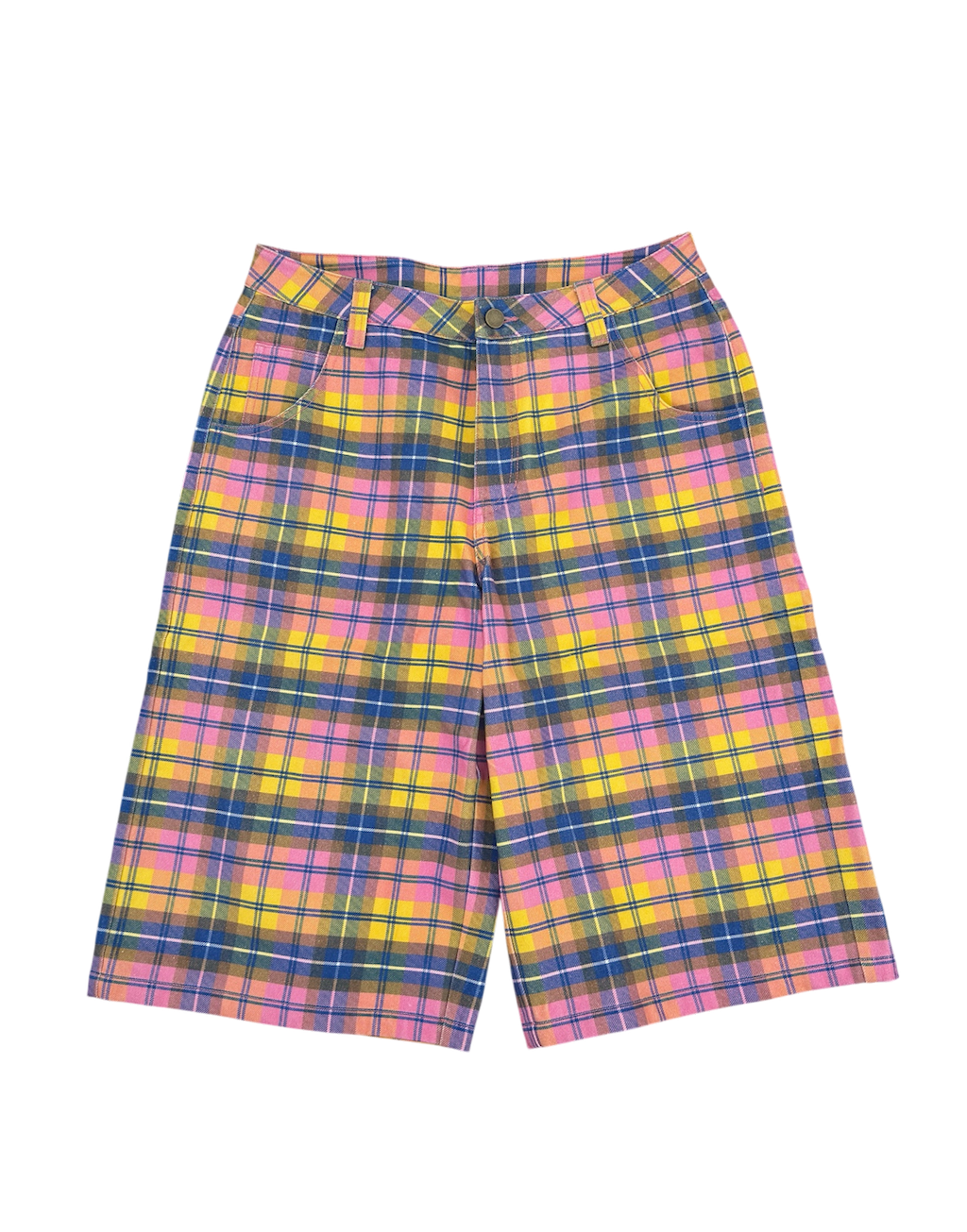 Kida's Plaid Denim Shorts