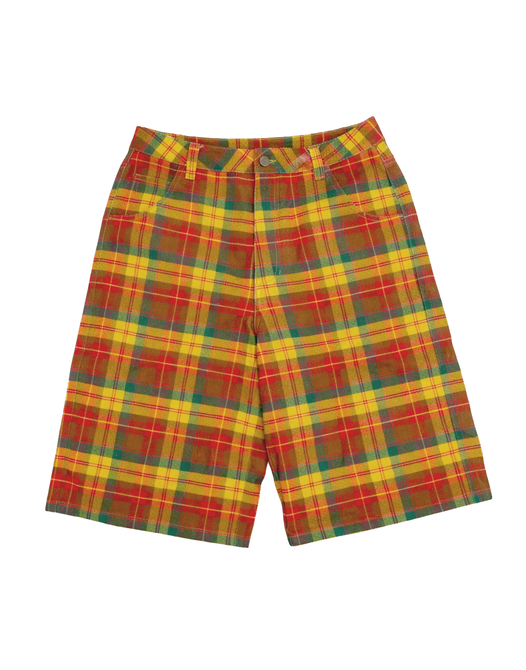 Kida's Plaid Denim Shorts